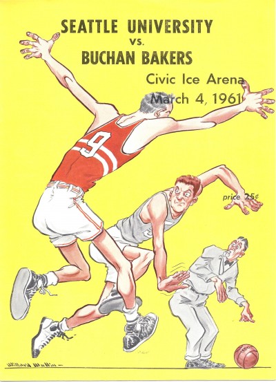 Cove program from Seattle U vs. Buchan Bakers game