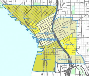 Seattle downtown map | Sportspress Northwest